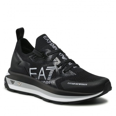 Sneaker running EA7 Emporio Armani training mesh black/ white unisex US23EA09 X8X113